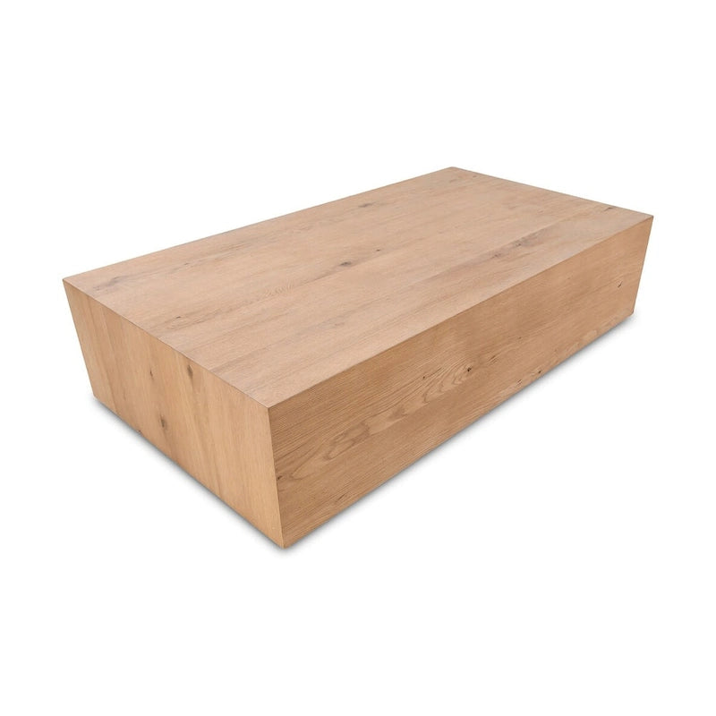 Table basse rectangulaire en chêne rustique