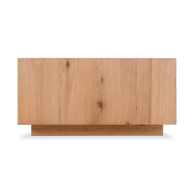 Table basse rectangulaire en chêne rustique