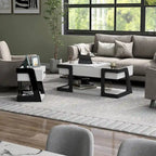 Table basse et table d'appoint relevables blanches modernes