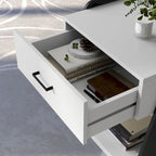 Table basse et table d'appoint relevables blanches modernes