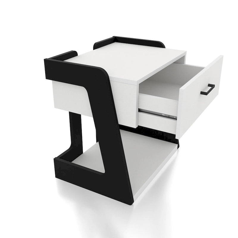 Table basse et table d'appoint relevables blanches modernes