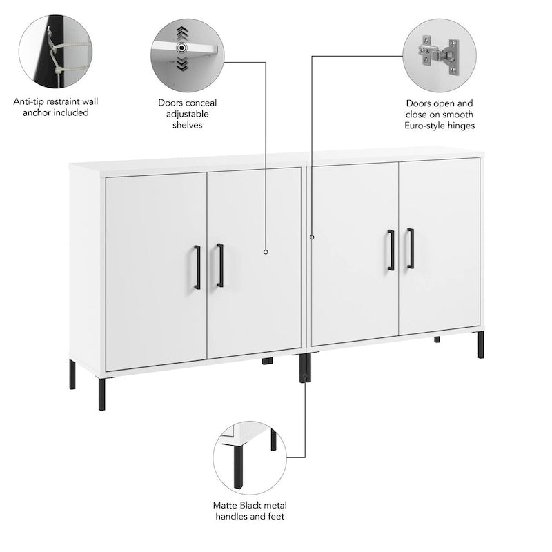 Meuble de rangement bas Essence avec portes