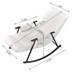 Fauteuil à bascule réglable, fauteuil à bascule de chambre de bébé avec dossier haut et repose-pieds réglables