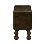 Table d'appoint rectangulaire en bois massif avec tiroir