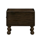 Table d'appoint rectangulaire en bois massif avec tiroir