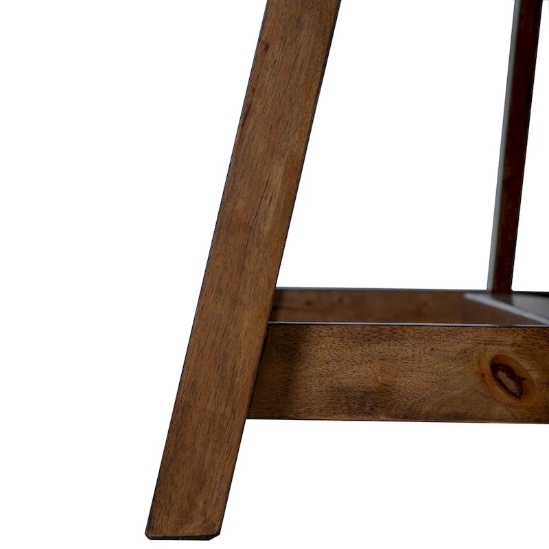 Table à manger Drystan en bois massif brun rustique de 72 pouces