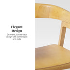 Chaise de salle à manger moderne en bois massif à dossier arrondi