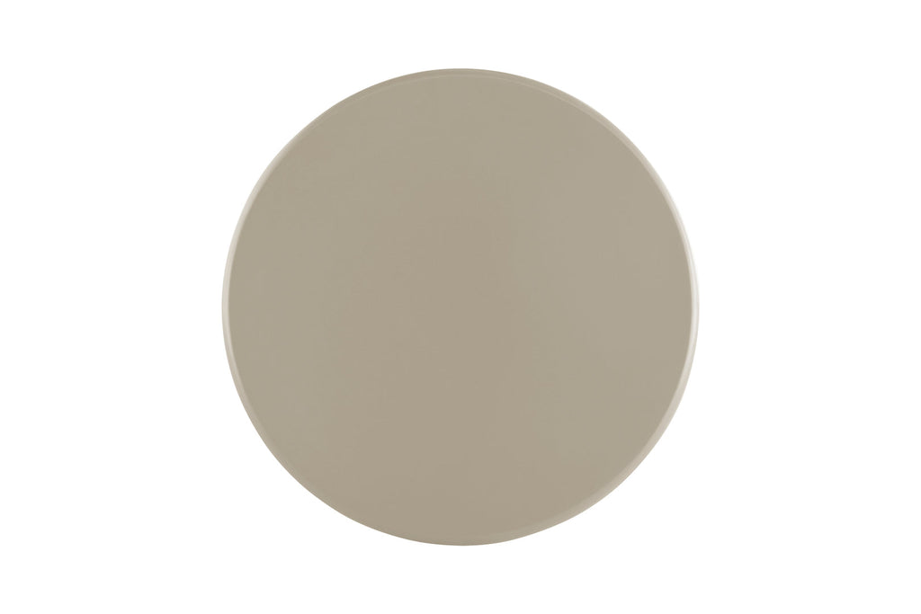 Matte MDF End Table with Rounded Sculptural Form for Living Room & Bedroom