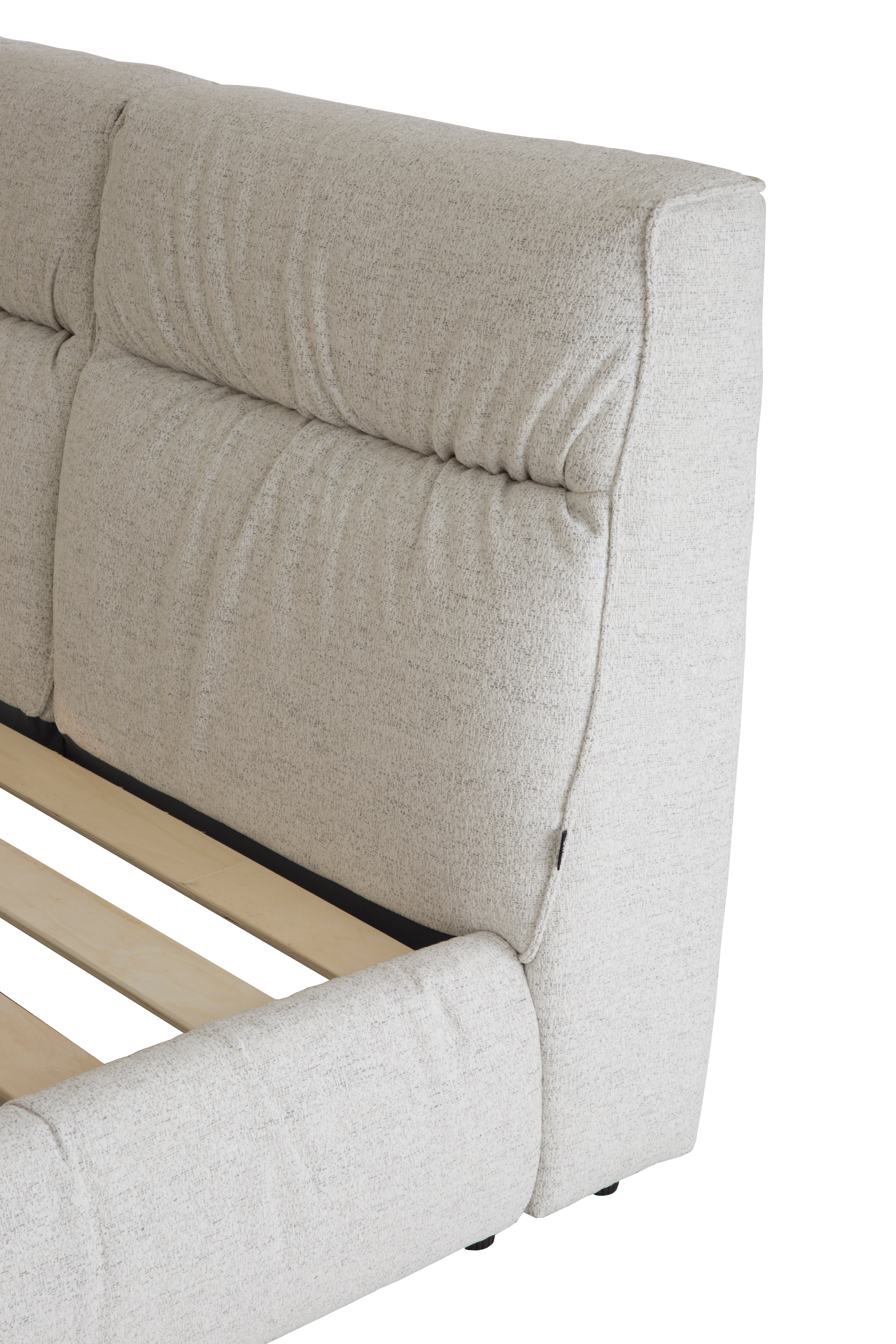 Chenille Storage Bed with Hidden Under-Bed Compartment for Bedroom