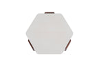 Travertine & Walnut Coffee + Side Table with Natural Duo Finish for Living Room