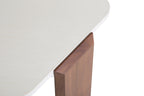 Travertine & Walnut Coffee + Side Table with Natural Duo Finish for Living Room
