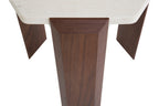 Travertine & Walnut Coffee + Side Table with Natural Duo Finish for Living Room
