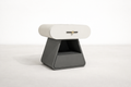 Layered Nightstand with Curved Contrasts & Soft Sculptural Form for Bedroom
