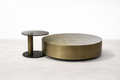 Modern Nesting Coffee & End Table with Round Silhouette for Living Room