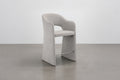 Chenille Bar Stool with Ergonomic Arms & Footrest for Bar & Dining