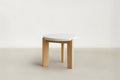 Terrazzo Marble & Ash Wood End Table with Natural Calm Finish for Living Room