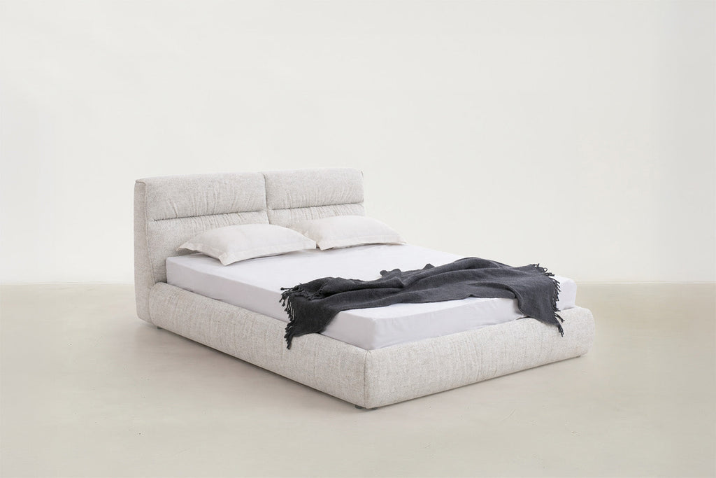 Chenille Storage Bed with Hidden Under-Bed Compartment for Bedroom