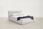 Chenille Storage Bed with Hidden Under-Bed Compartment for Bedroom