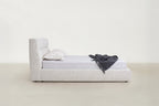 Chenille Storage Bed with Hidden Under-Bed Compartment for Bedroom