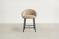 Modern Chenille Velvet Bar Stool with Slim Steel Frame for Kitchen & Home Bar