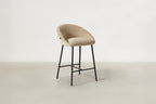 Modern Chenille Velvet Bar Stool with Slim Steel Frame for Kitchen & Home Bar