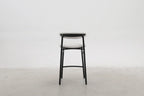Modern Upholstered Counter Stool with Matte Black Base for Kitchen & Dining