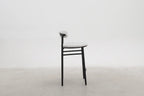 Modern Upholstered Counter Stool with Matte Black Base for Kitchen & Dining