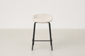 Modern Upholstered Counter Stool with Powder-Coated Steel Legs for Kitchen & Bar