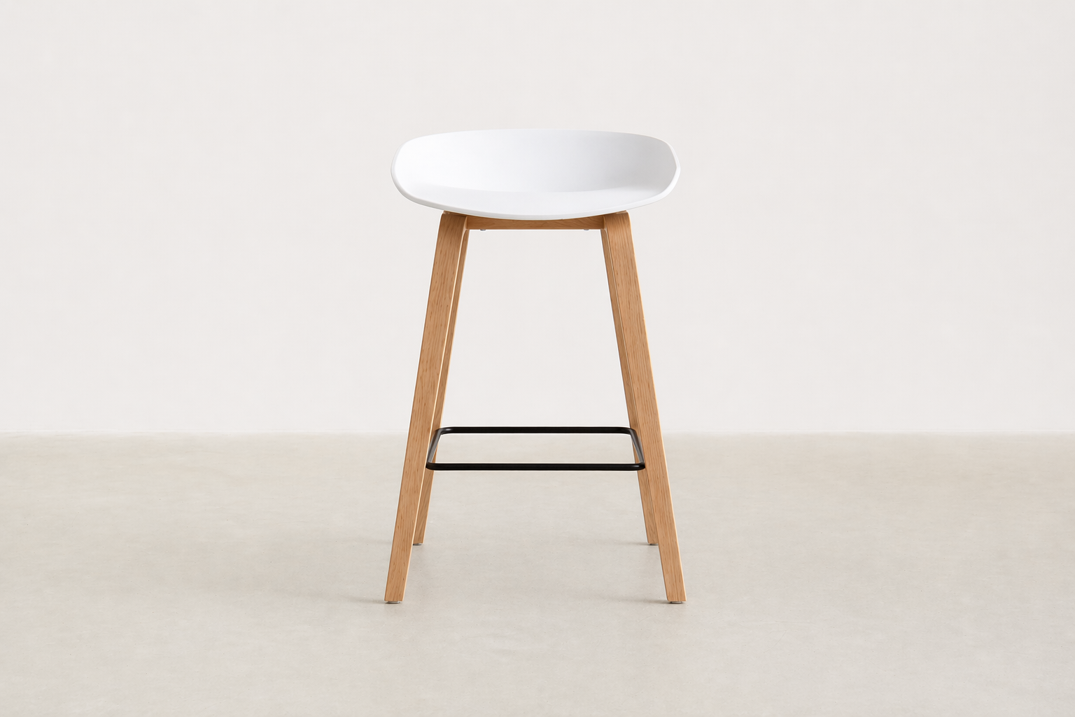 Modern Upholstered Counter Stool with Powder-Coated Steel Legs for Kitchen & Bar