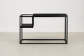 Minimalist Console Table with Open Side Shelf for Living Room & Entryway