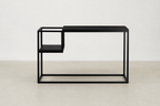 Minimalist Console Table with Open Side Shelf for Living Room & Entryway