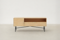 Natural Wood TV Console with Smart Storage Solutions for Living Room