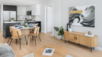 Fluted Oak TV Cabinet with Rounded Silhouette for Living Room