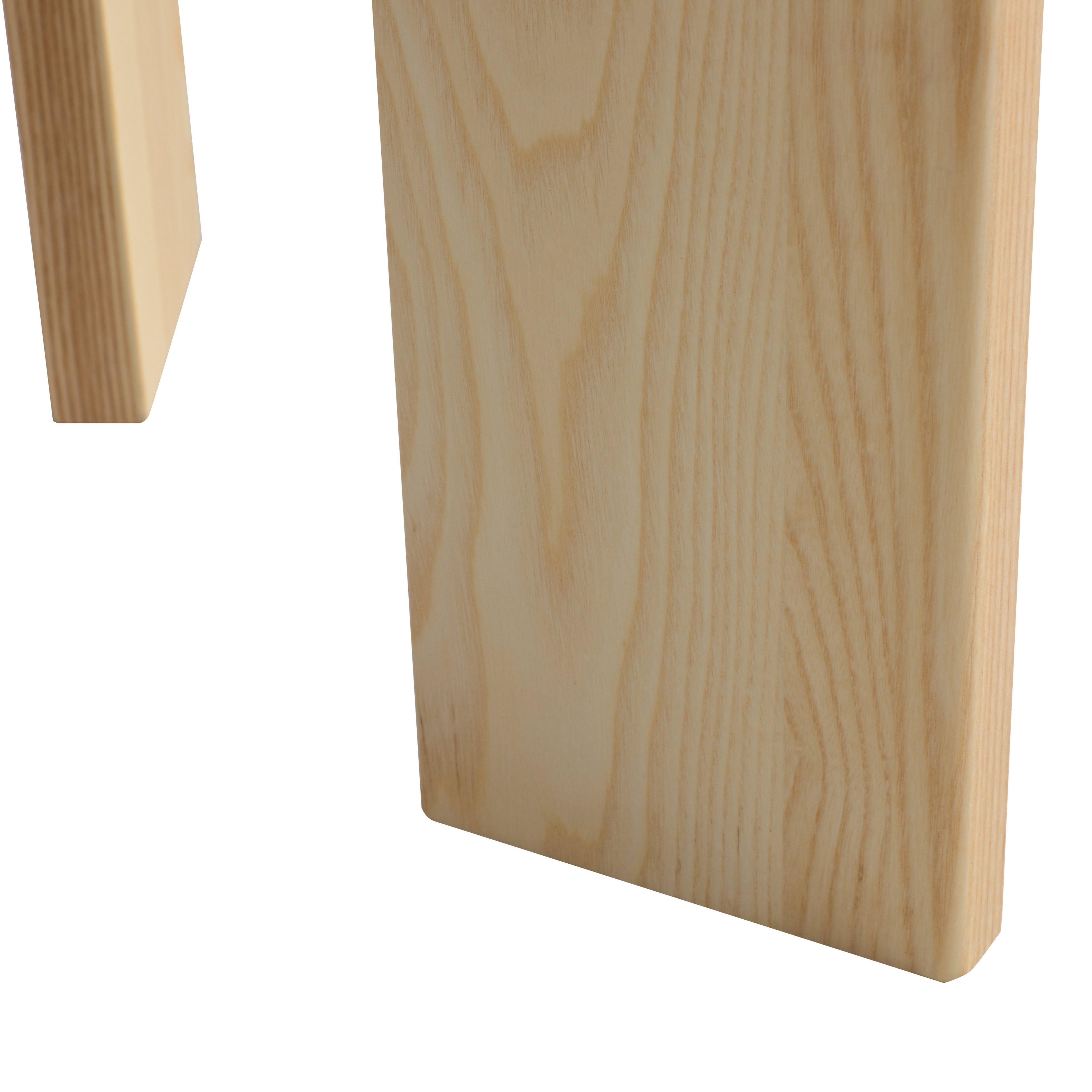 Terrazzo Marble & Ash Wood End Table with Natural Calm Finish for Living Room