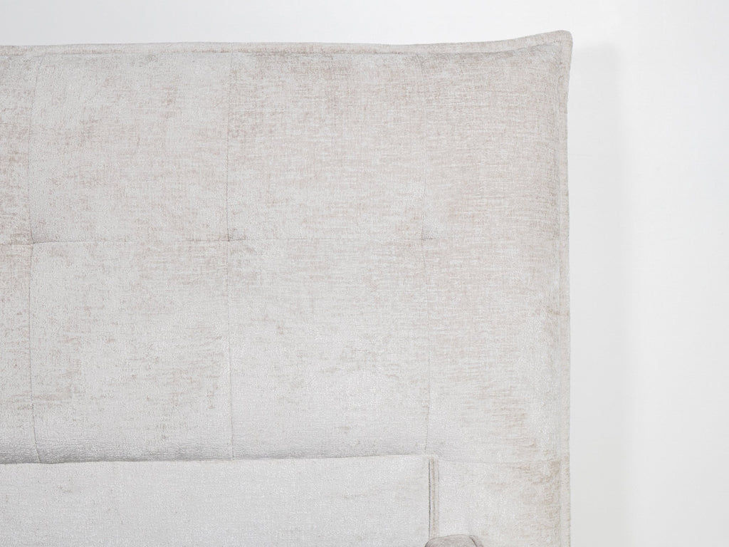 Cotton Upholstered Storage Bed with Lift-Up Compartment for Bedroom