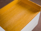 White & Oak Console TV Stand with Structured Drawers for Living Room