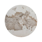 PU Leather & Ceramic End Table with Diamond-Stitch & Gold Banding for Living Room