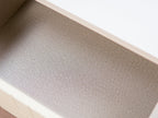 Modern Cream Nightstand with Arched Drawers & Brushed Gold Legs for Bedroom