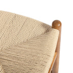 Rope & Oak Counter Stool with Backless Compact Design for Kitchen & Bar