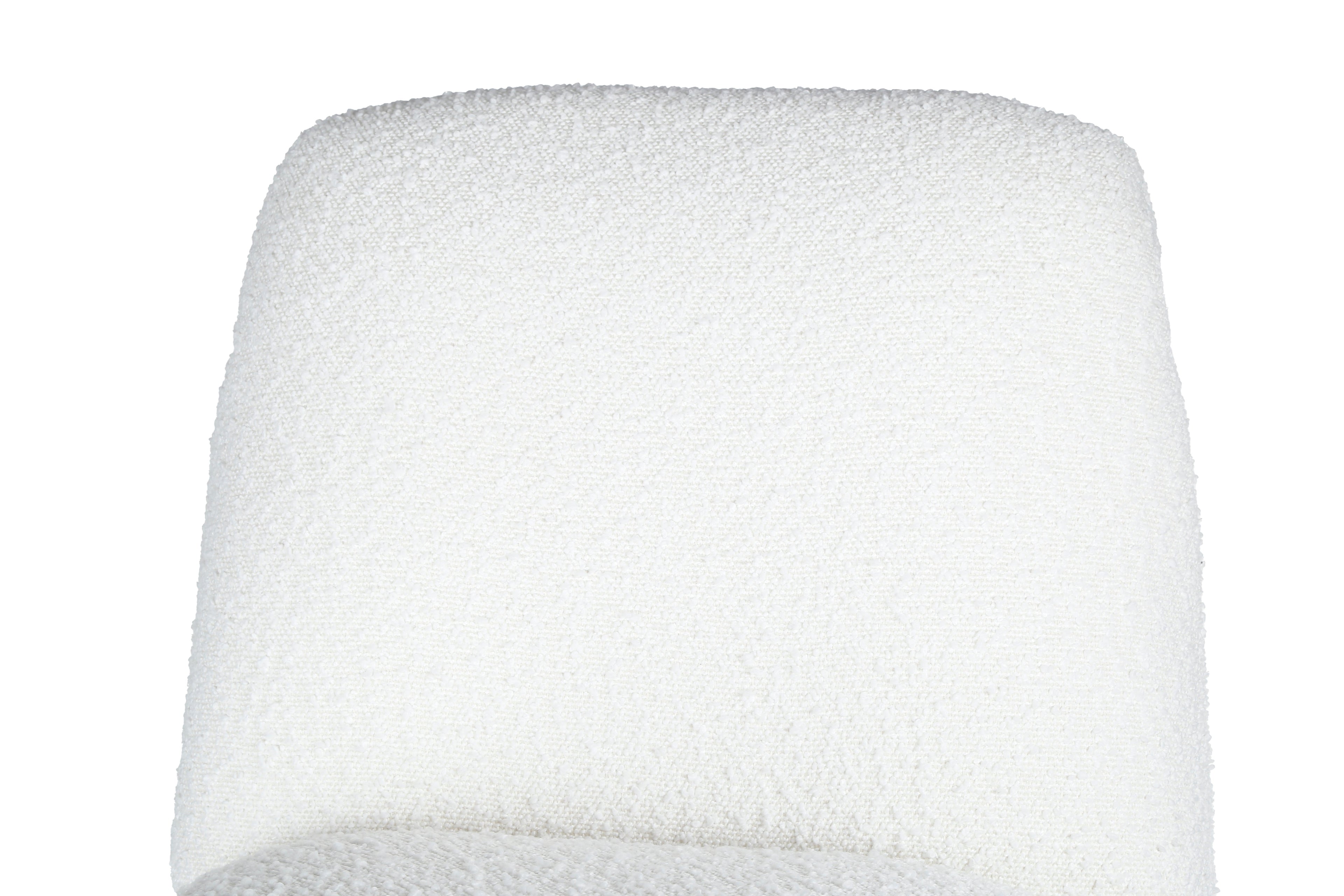 Bouclé Bar Stool with Sculptural Curves for Kitchen & Bar