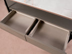 Sintered Stone Console with Fluted Profile & Hidden Drawers for Dining & Living Room