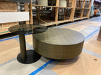 Modern Nesting Coffee & End Table with Round Silhouette for Living Room